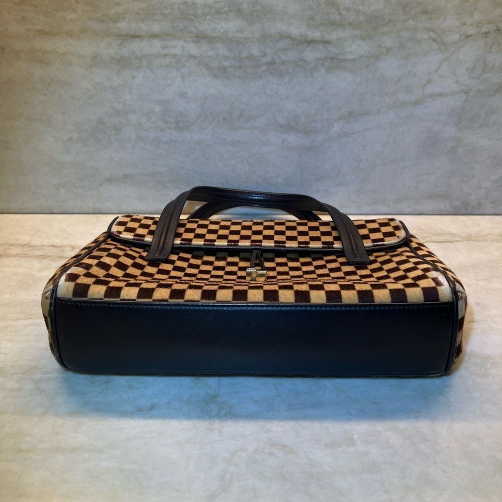 AUTH LOUIS VUITTON DAMIER SAUVAGE PONY HAIR BAG