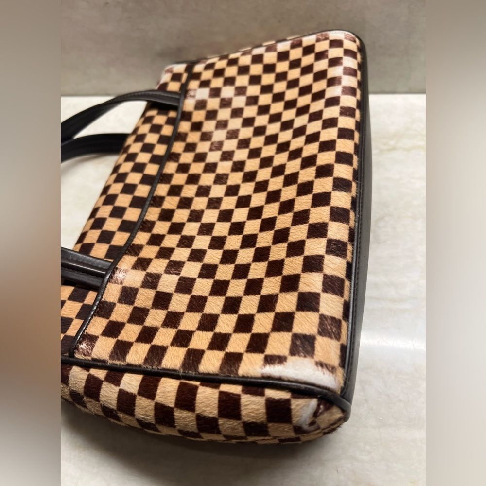 AUTH LOUIS VUITTON DAMIER SAUVAGE PONY HAIR BAG