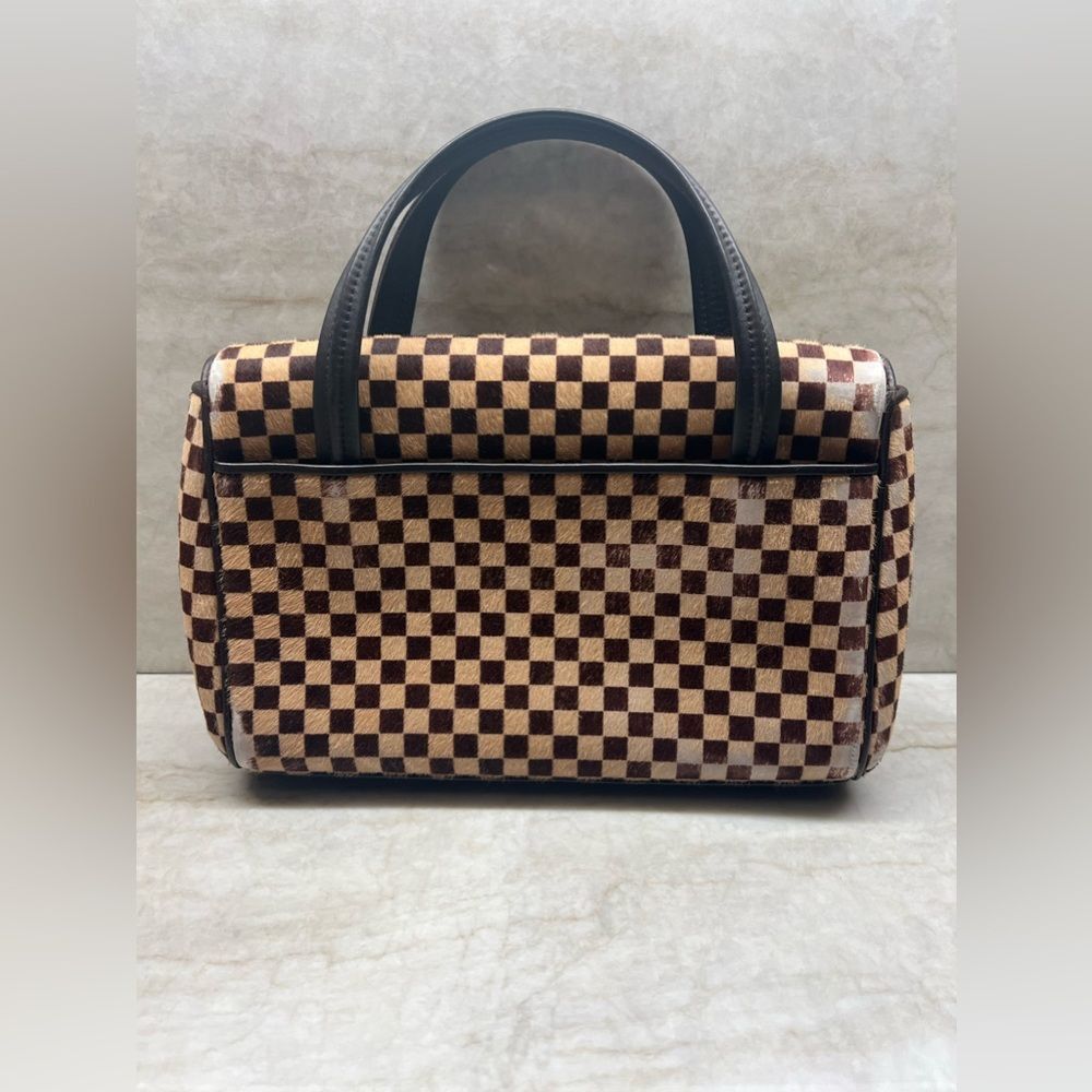 AUTH LOUIS VUITTON DAMIER SAUVAGE PONY HAIR BAG