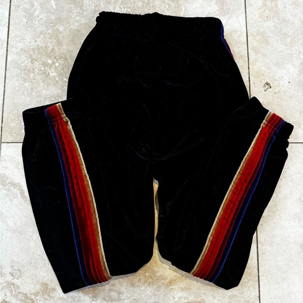 AVIATOR NATION black velvet 5 stripe XS