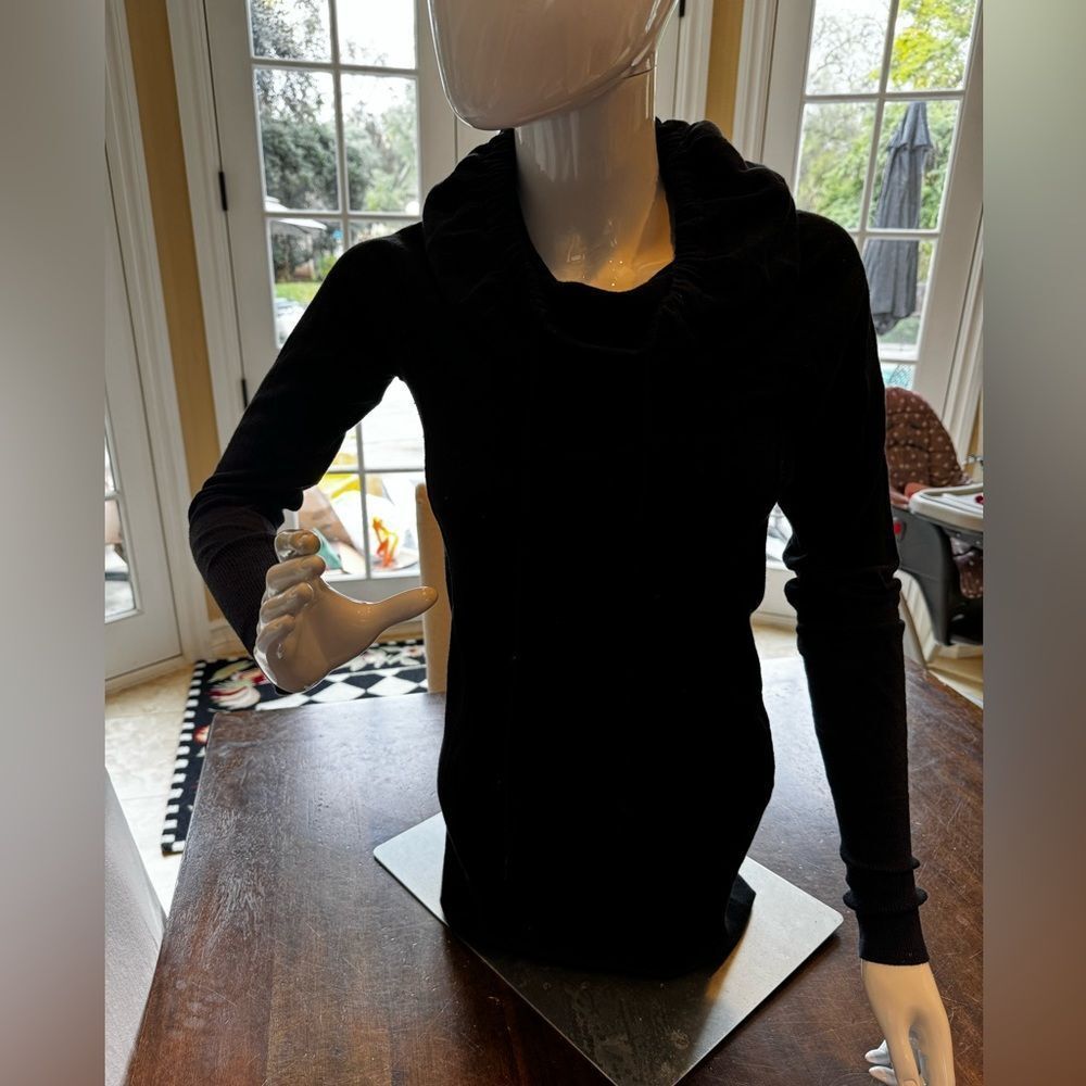 MODA long sweatshirt top with wide turtle neck