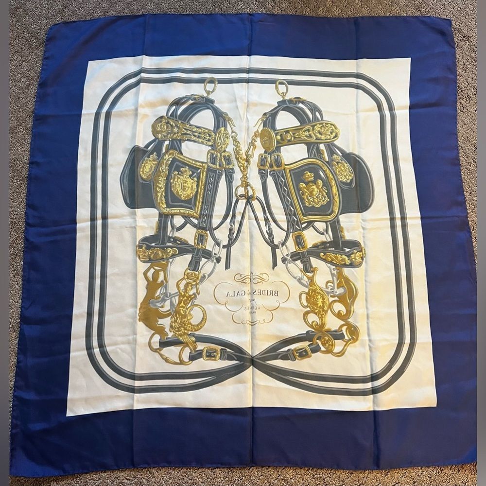 AUTH HERMES SCARF- BRIDES DE GALA 100%Silk