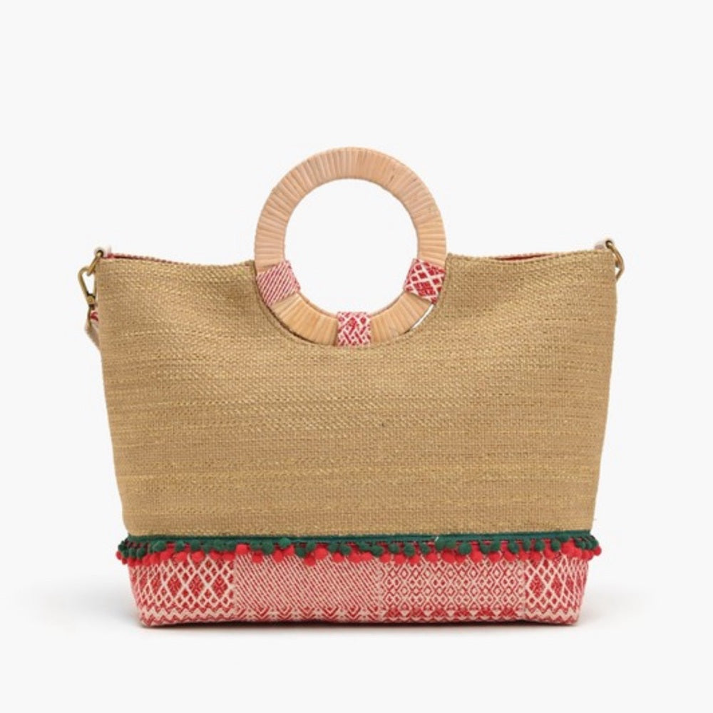 WATERMELON CANE HANDLE TOTE BAG