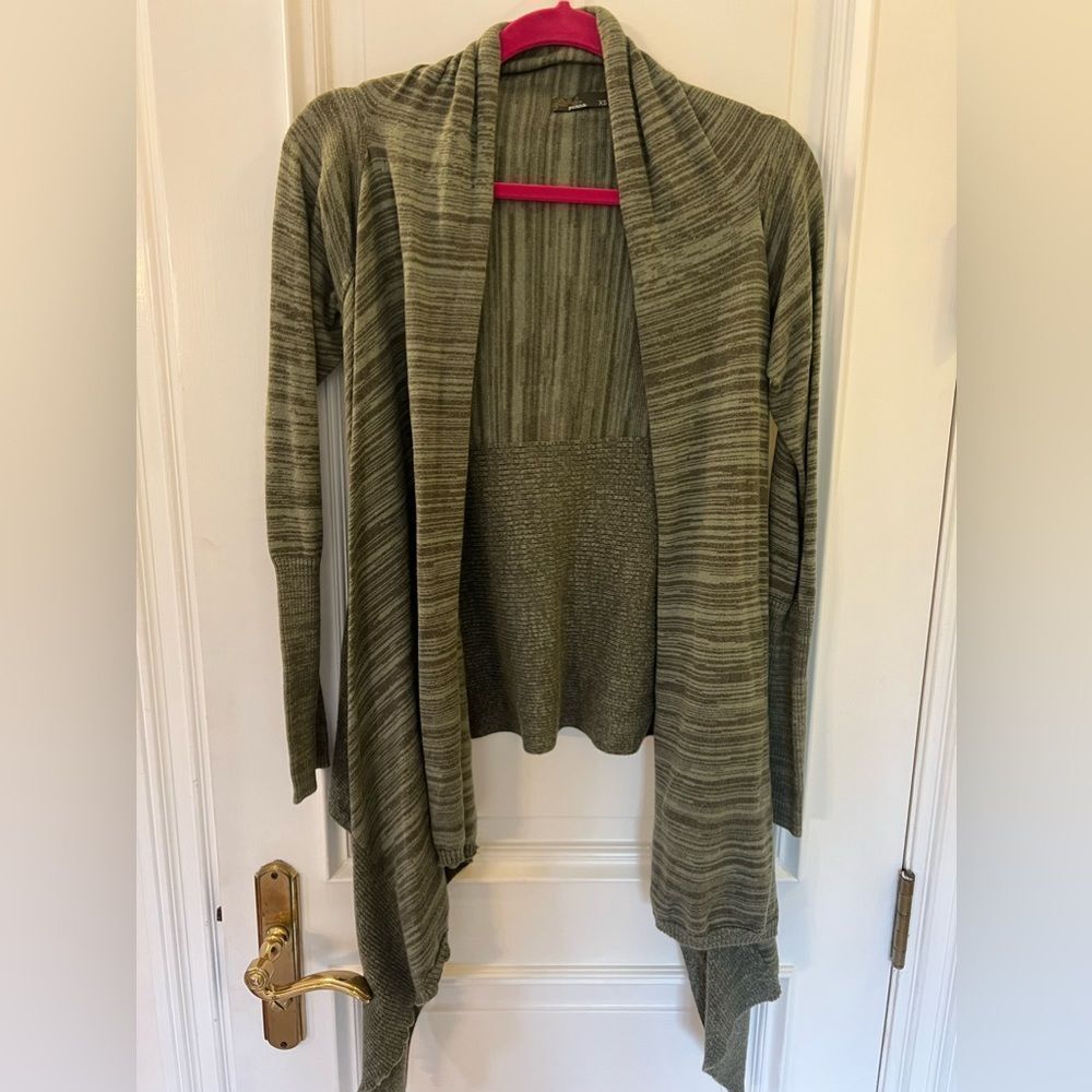 PRANA yoga sweater- green XS