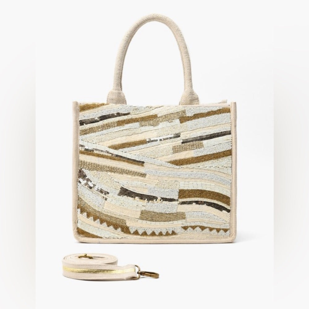 Beaded Sequin Tote