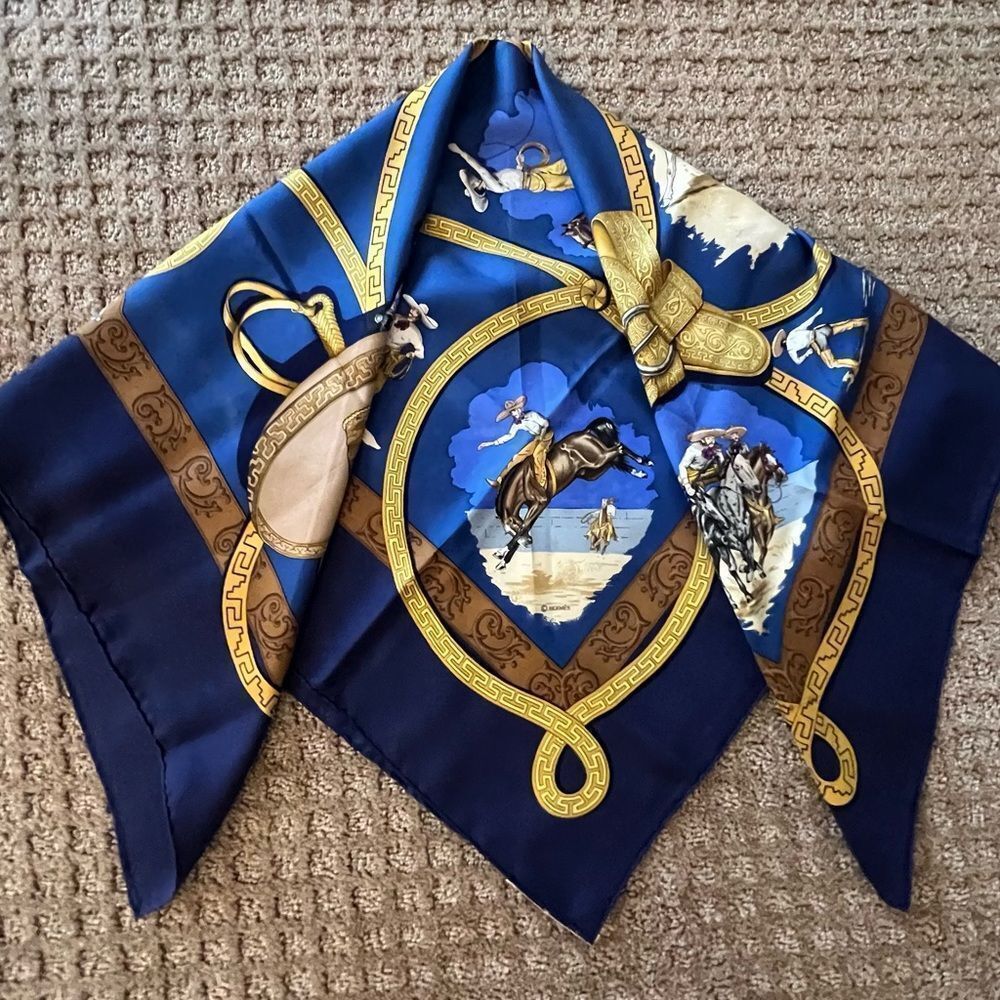 AUTHENTIC HERMES 100% silk Scarf