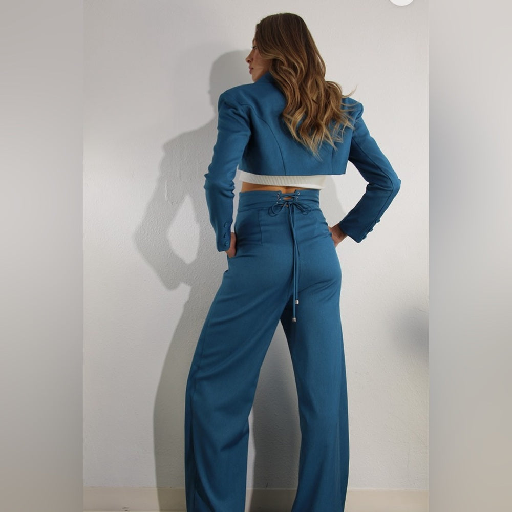 SPLIT TIE BACK PANTS