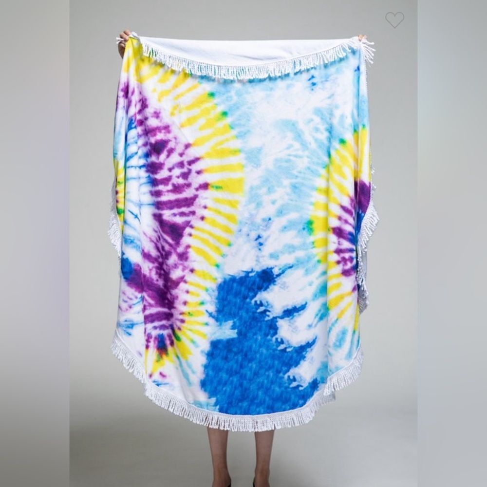 Ocean Round Beach Towel- Tie-Dye