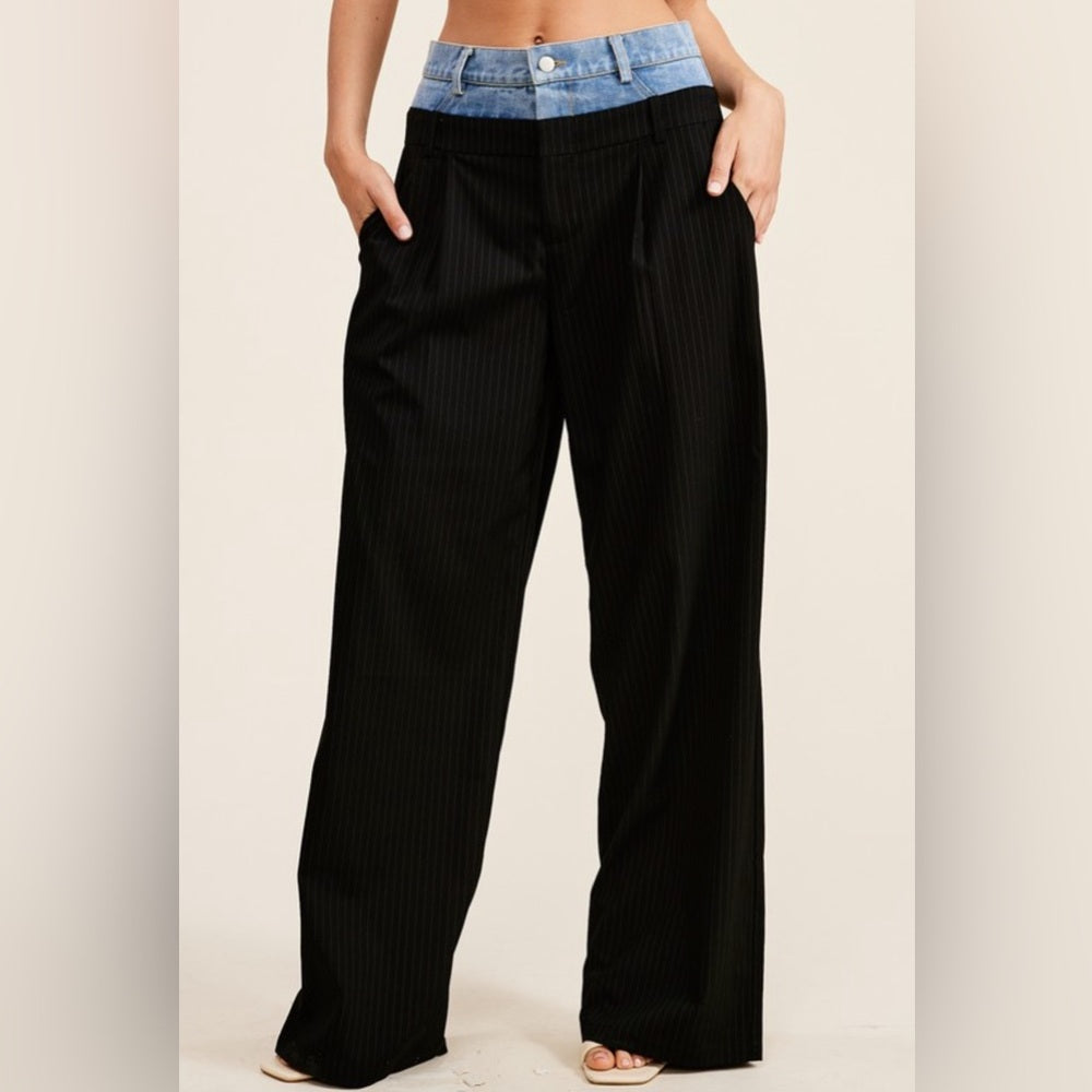 048. BILLIE TROUSERS- Black