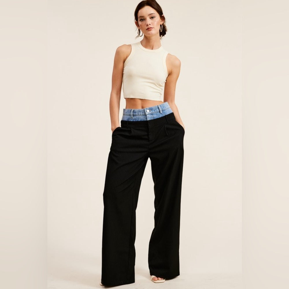 048. BILLIE TROUSERS- Black