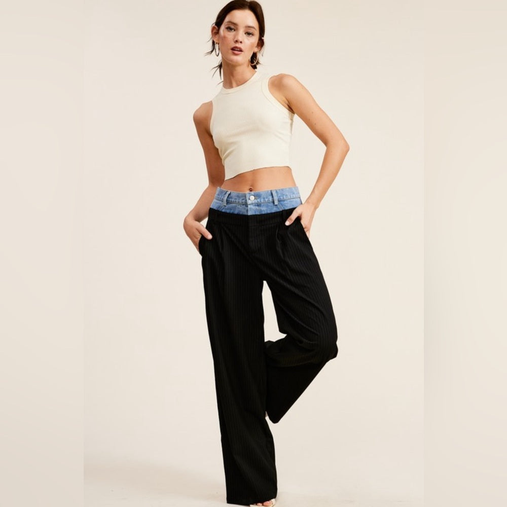 048. BILLIE TROUSERS- Black