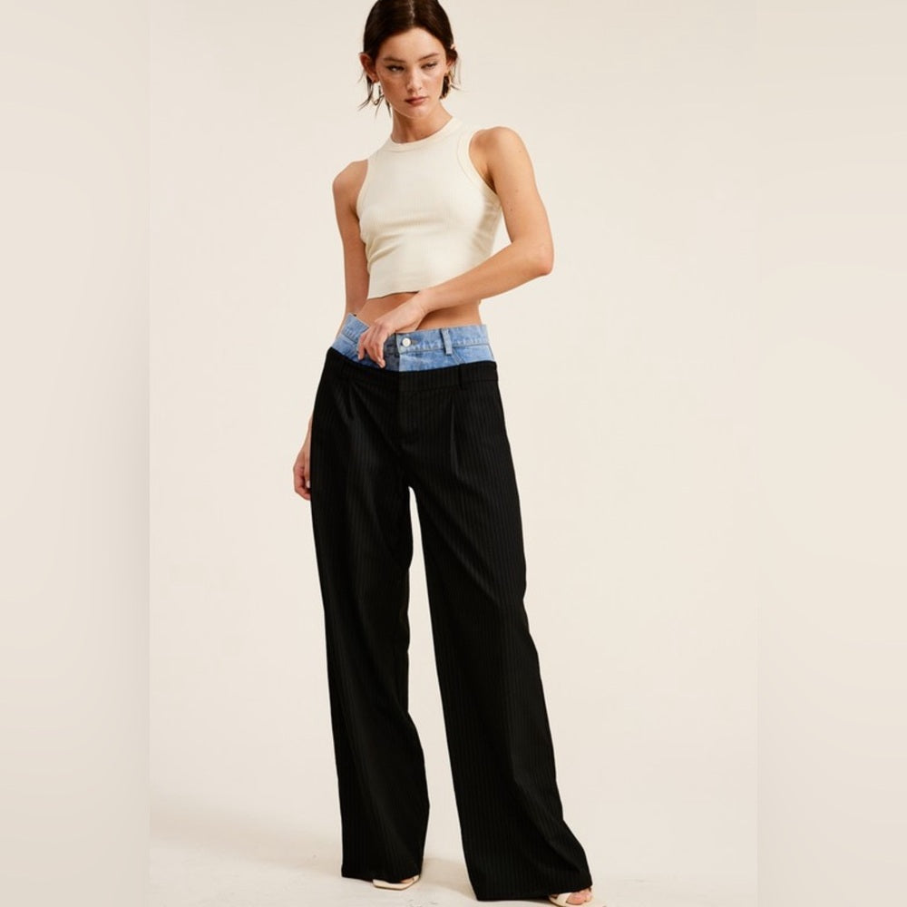 048. BILLIE TROUSERS- Black