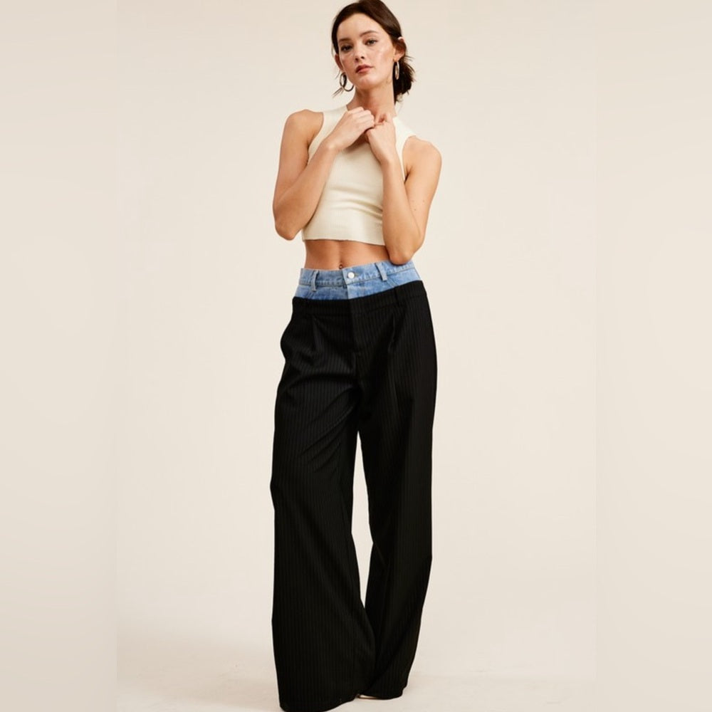 048. BILLIE TROUSERS- Black