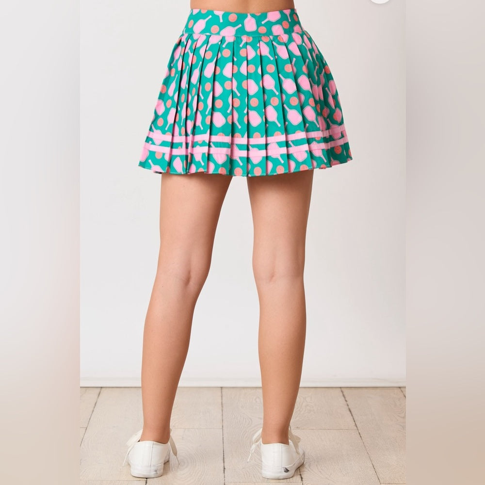 GREEN PICKLEBALL SKIRT WITH SHORTS