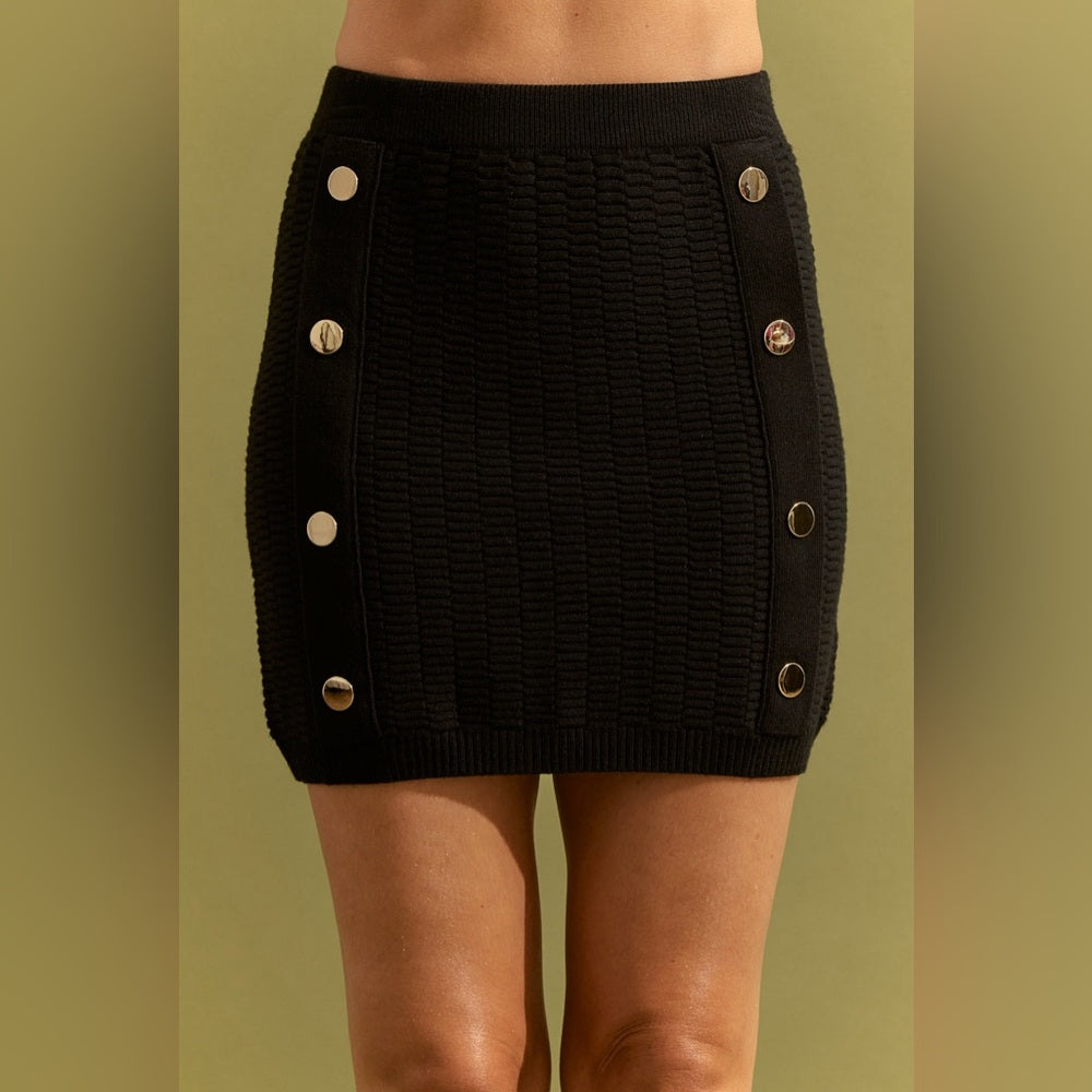 SLEEVELESS KNIT TOP AND MINI SKIRT SET