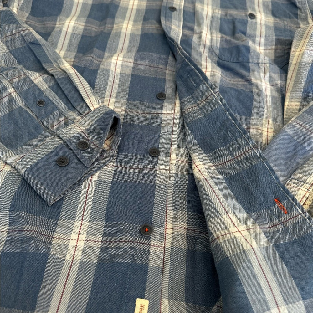 Men's Blue Plaid Shirt