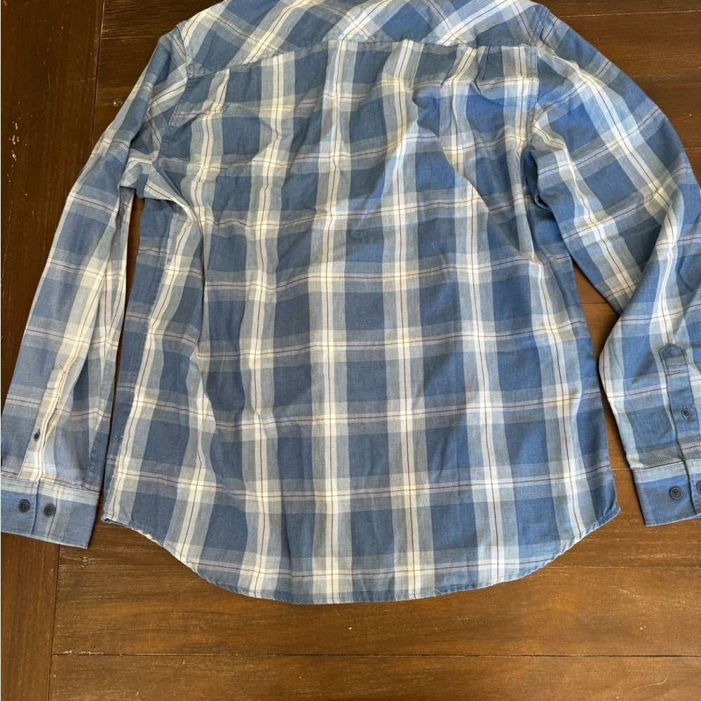 Men's Blue Plaid Shirt