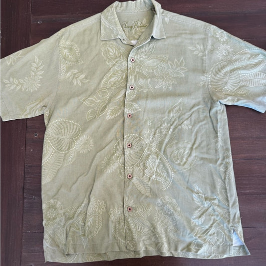 Tommy Bahama Green Floral Men's Shirt