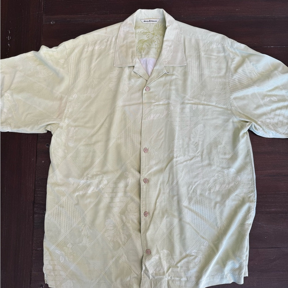 Tommy Bahama Light Green Hawaiian Shirt