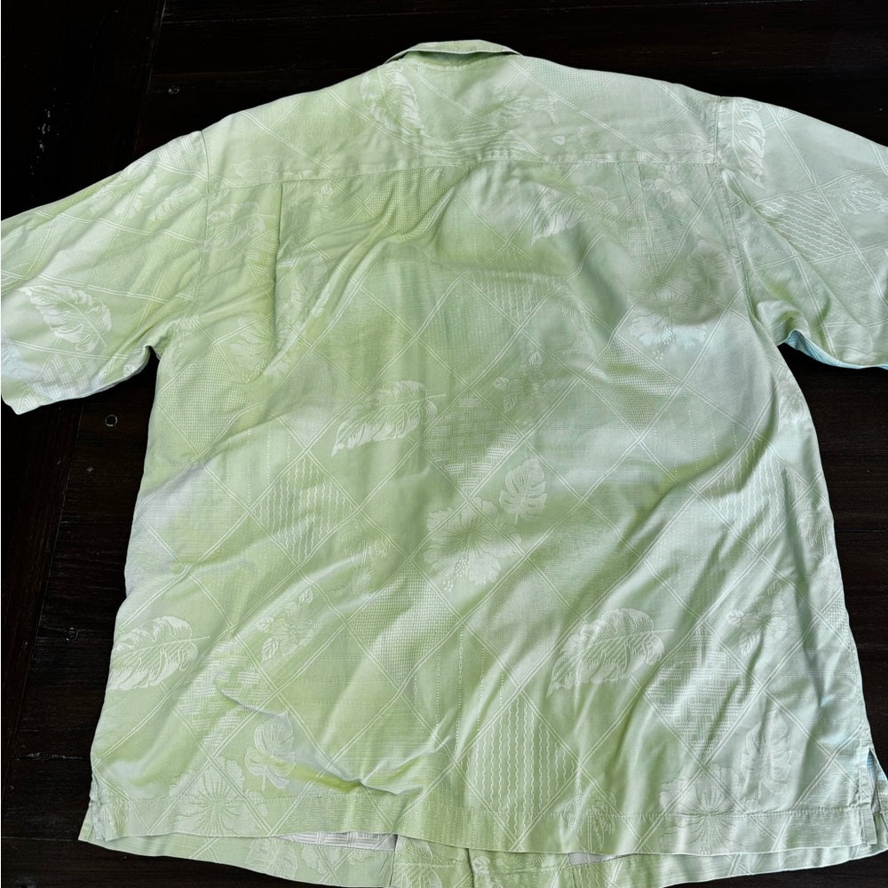 Tommy Bahama Light Green Hawaiian Shirt