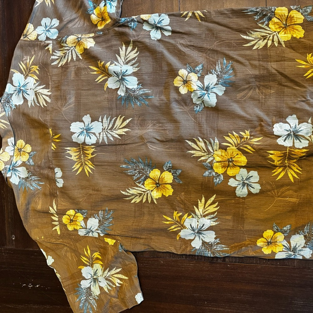 Tommy Bahama Brown Floral Men's Shirt