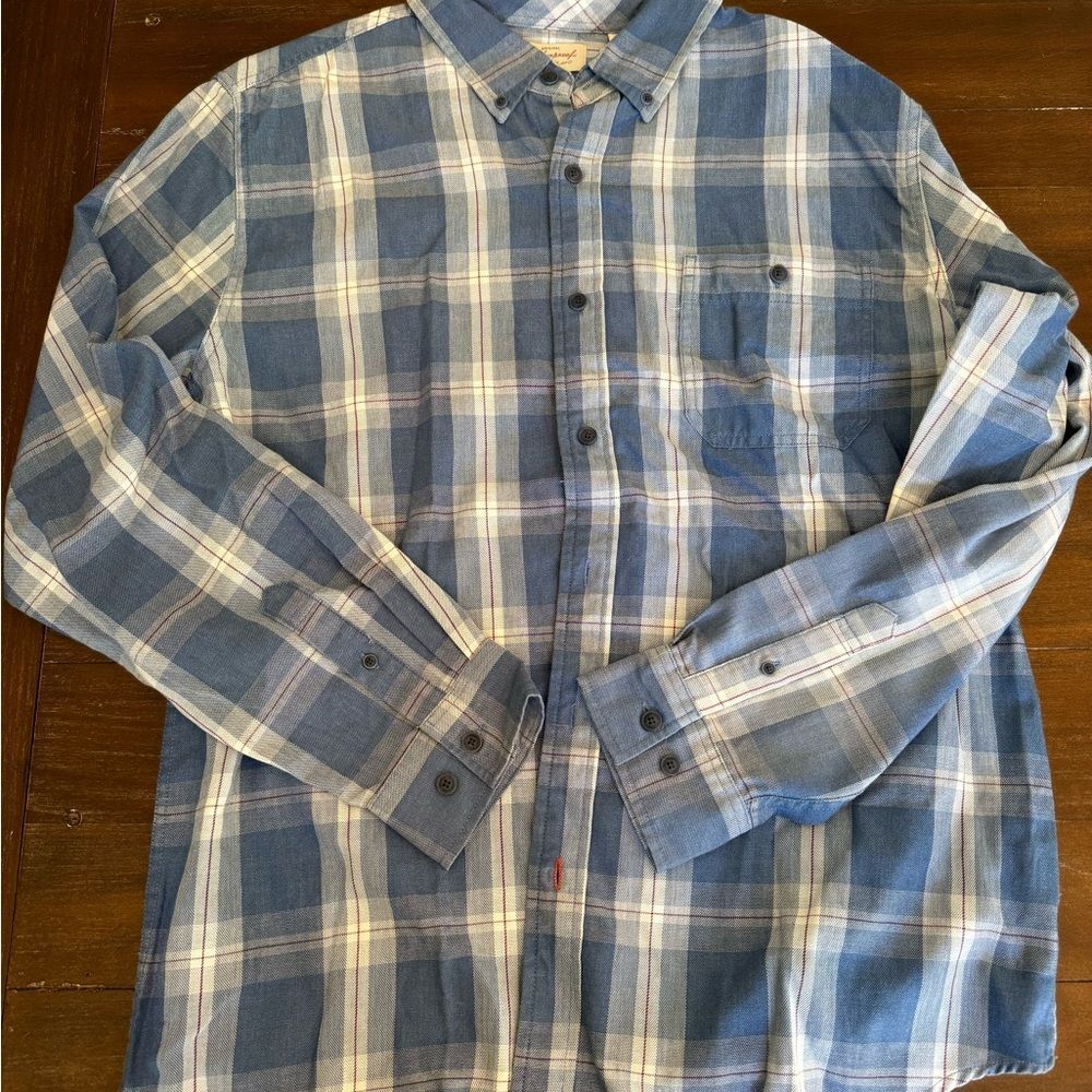 Men's Blue Plaid Shirt