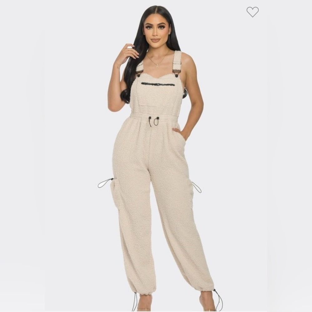 TEDDY CREAM JUMPSUIT