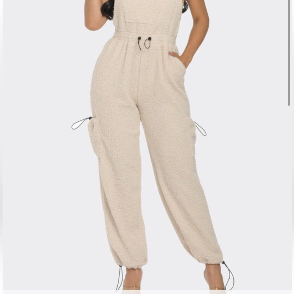 TEDDY CREAM JUMPSUIT