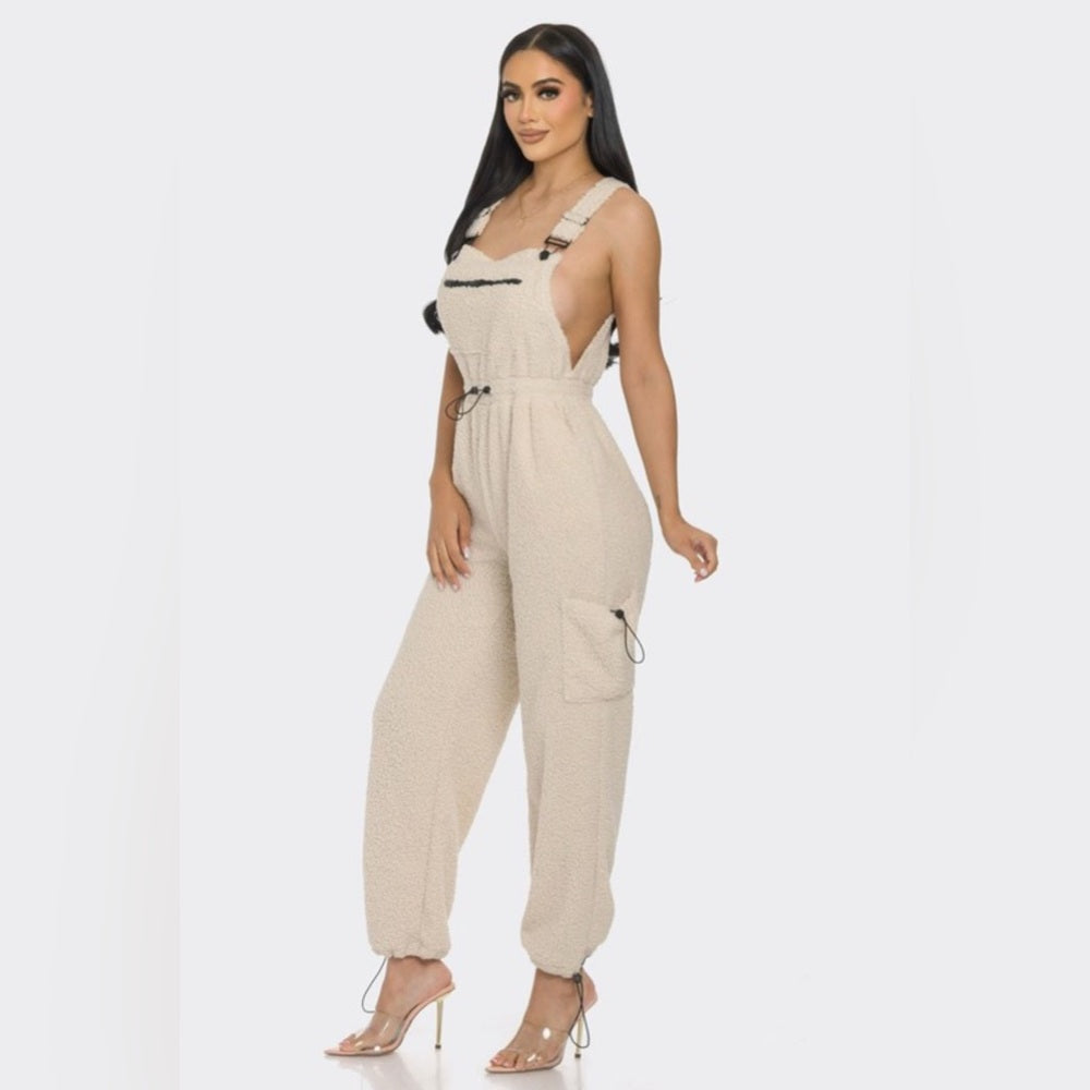 TEDDY CREAM JUMPSUIT