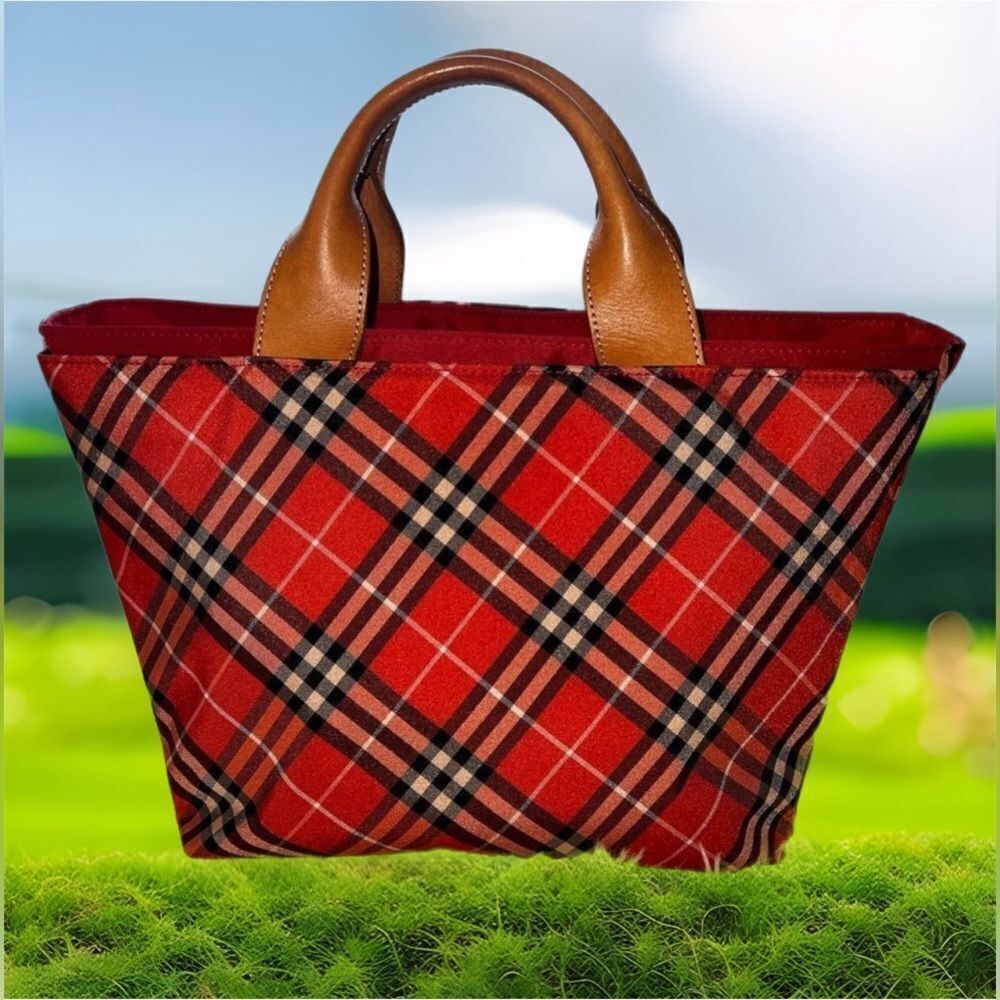 AUTH BURBERRY BAG IN RED!!!!