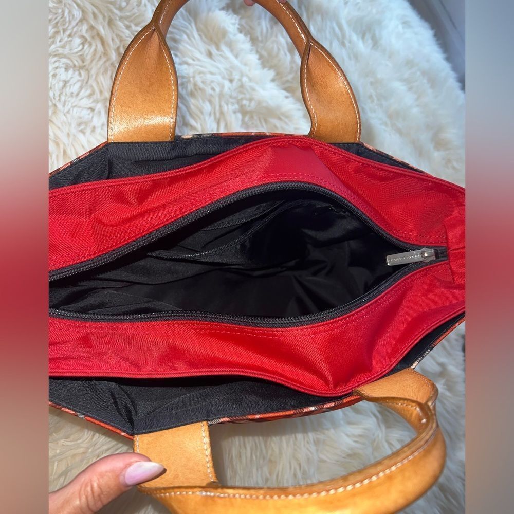 AUTH BURBERRY BAG IN RED!!!!