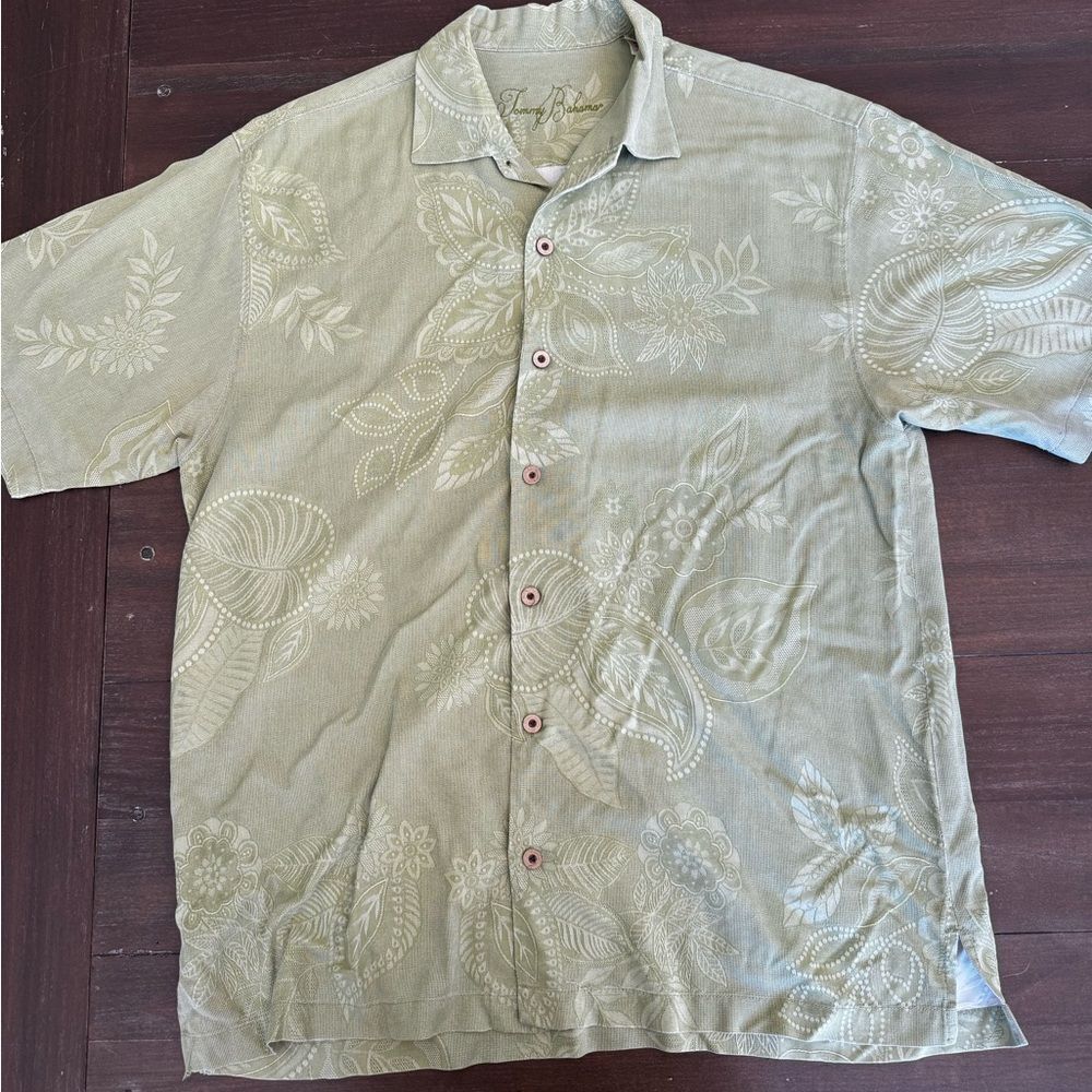 Tommy Bahama Green Floral Men's Shirt