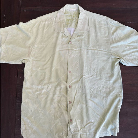 Tommy Bahama Light Green Hawaiian Shirt