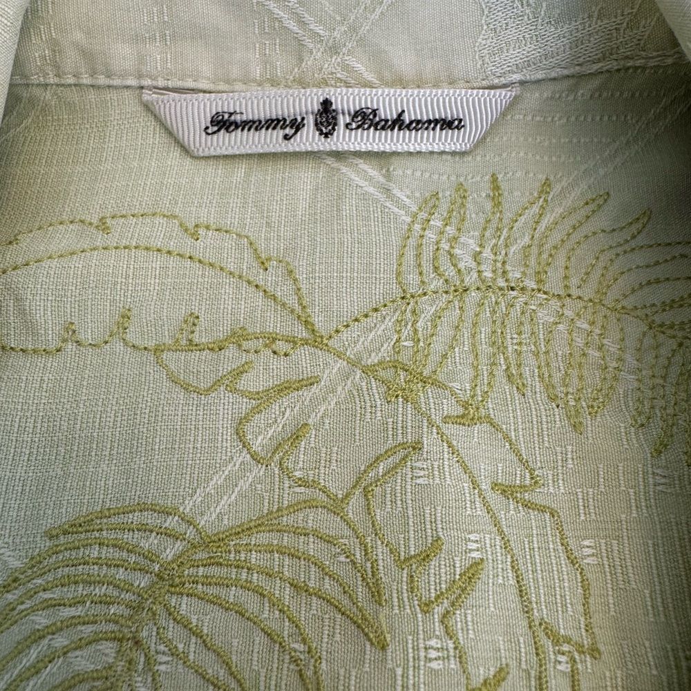 Tommy Bahama Light Green Hawaiian Shirt