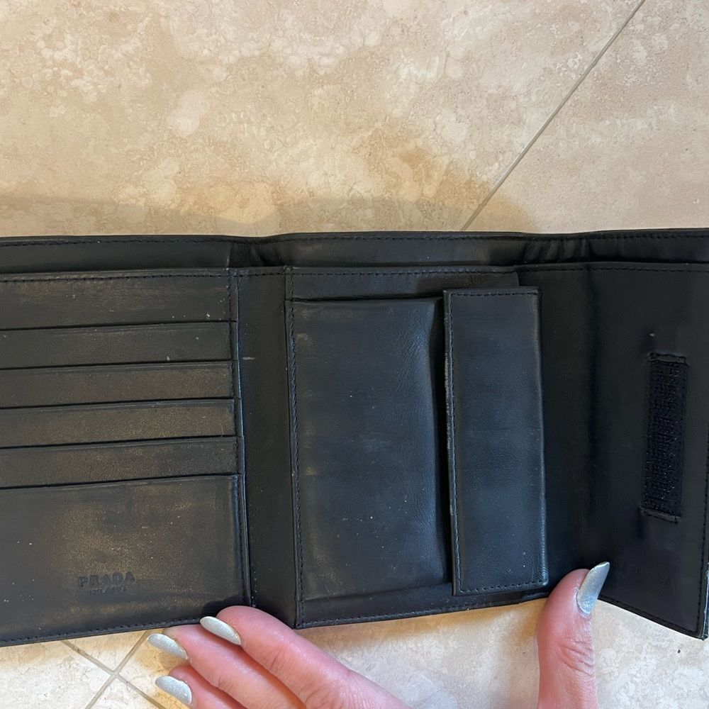 AUTH PRADA WALLET- bifold gray