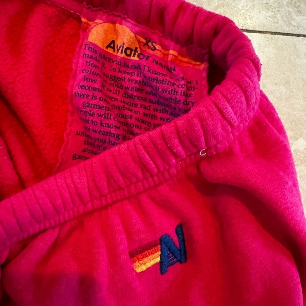 AVIATOR NATION pink with blue stripes XS