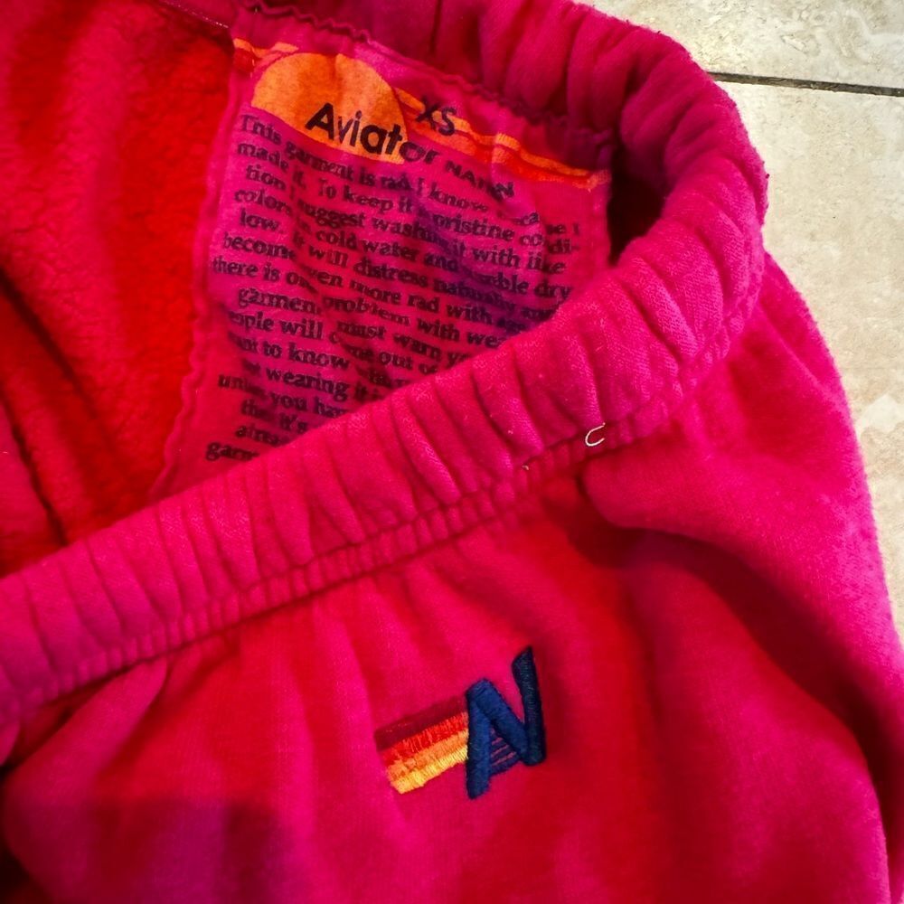 AVIATOR NATION pink with blue stripes XS
