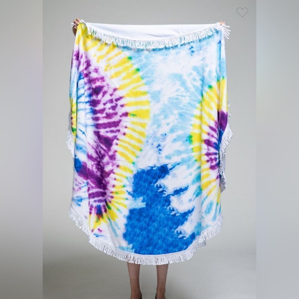 Ocean Round Beach Towel- Tie-Dye