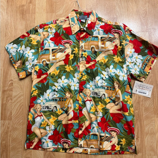 Men's Tropical Print Shirt - High Seas