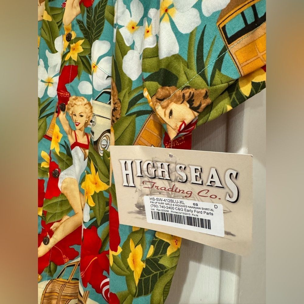 Men's Tropical Print Shirt - High Seas