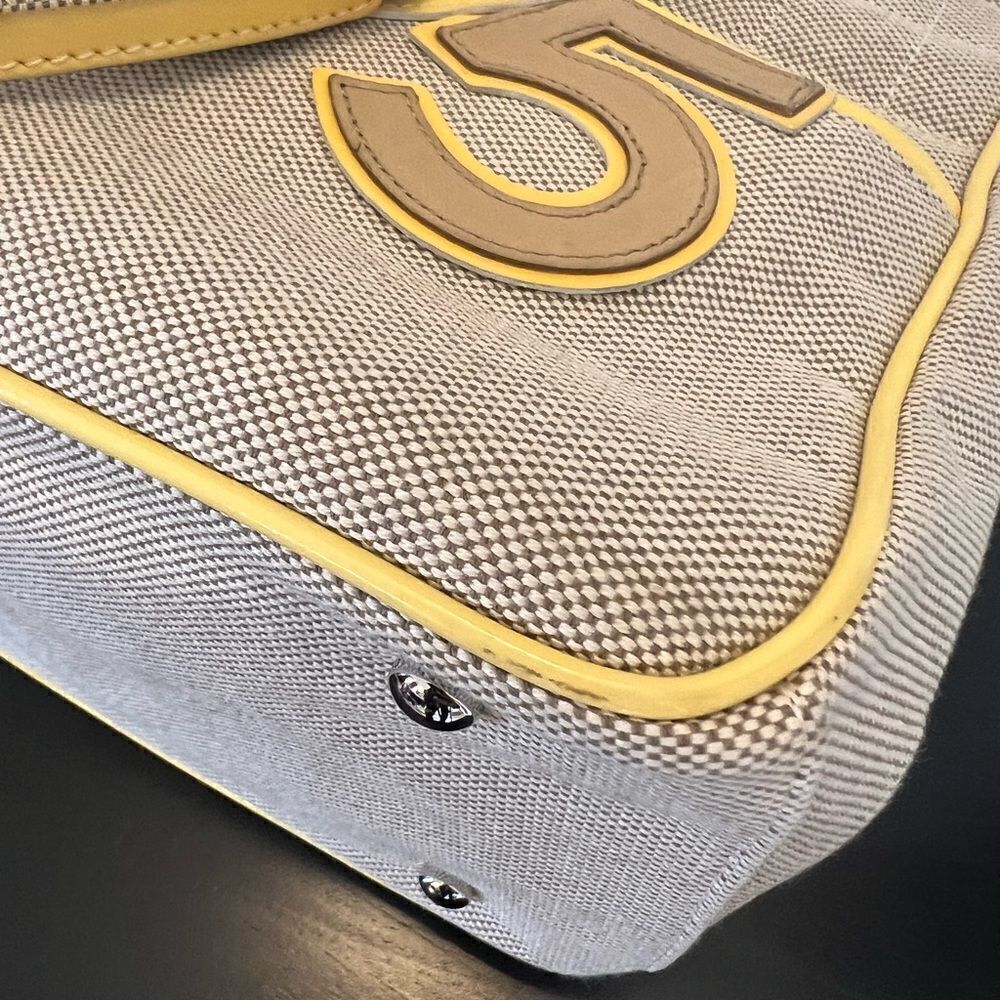 AUTH CHANEL VINTAGE CANVAS TOTE BAG