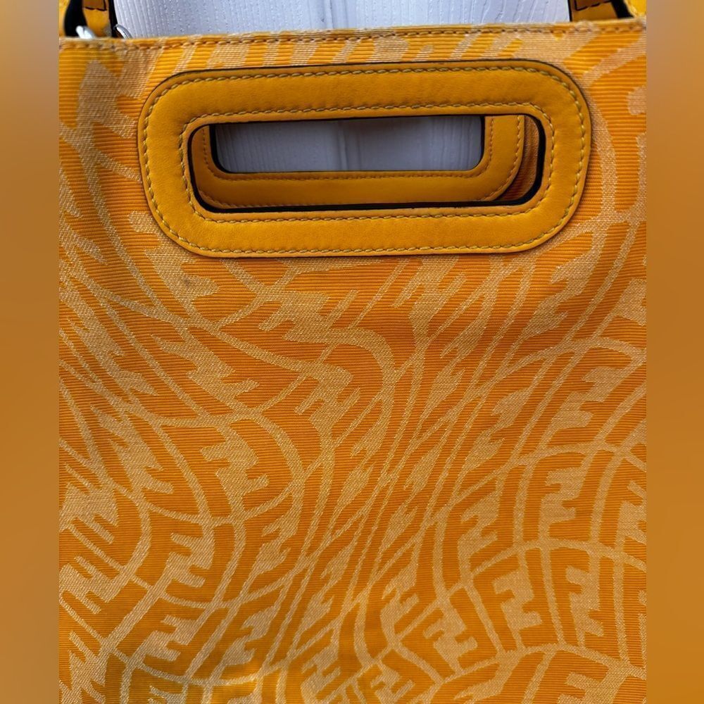 AUTH YELLOW FENDI TOTE!!!