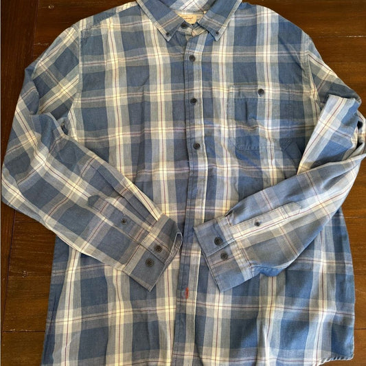Men's Blue Plaid Shirt