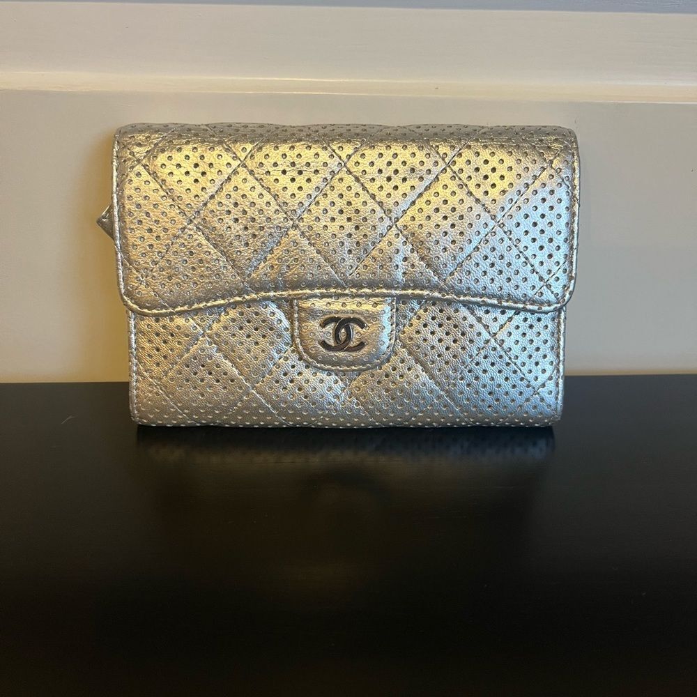 AUTHENTIC CHANEL WALLET- Silver