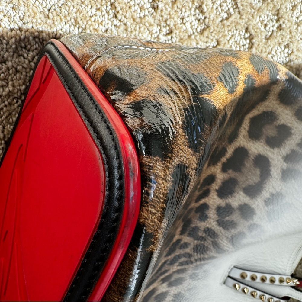 **RARE** AUTH CHRISTIAN LOUBOUTIN AMBRE LEOPARD TOTE BAG