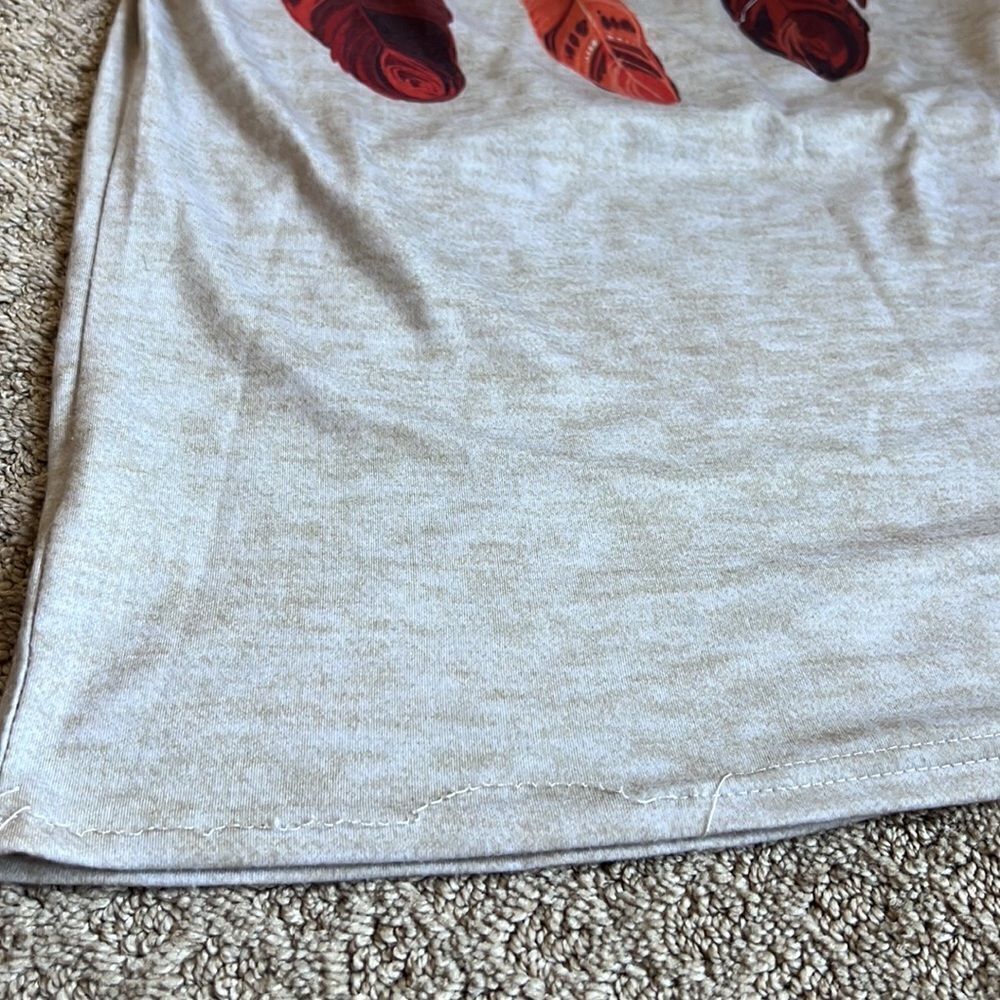 Boho feather tshirt in small