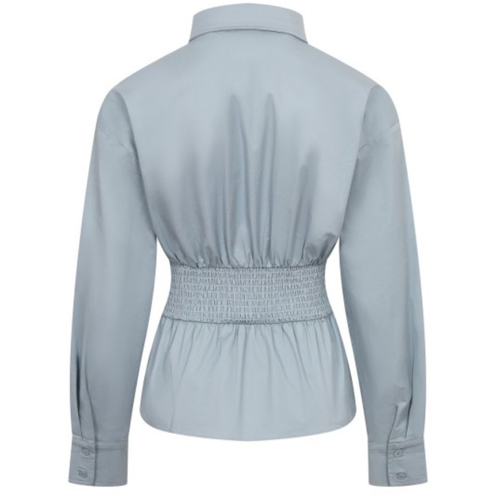 Sky Blue Double-Belted Button Down Shirt